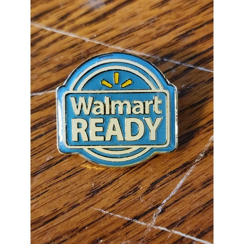 🔥 Walmart Ready Pin Button 2015 Blue Yellow Spark Hat Lapel‎ Bag Accessory 🔥